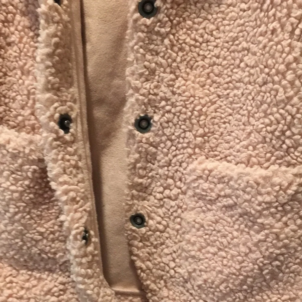Pinolini girls button down hooded popcorn coat/super soft lined kids size 7 pink